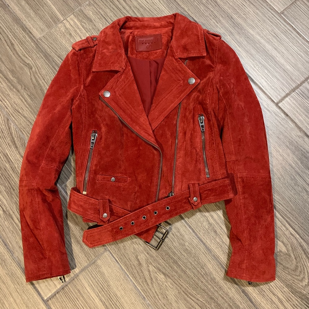 Blank NYC Red Suede Jacket